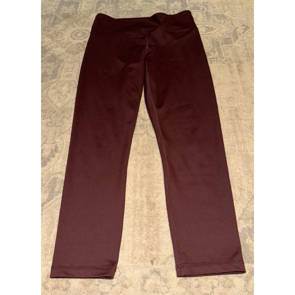 ZYIA Active Size 12‎ Burgundy Hi-Rise Legging Capri Womens